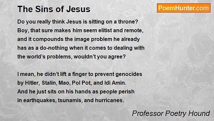 Professor Poetry Hound - The Sins of Jesus