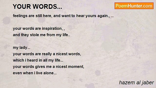 hazem al jaber - YOUR WORDS...