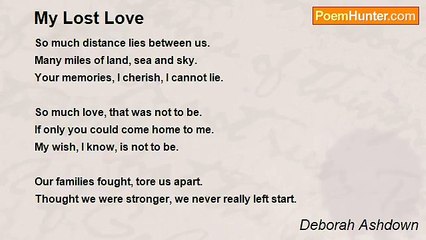 Deborah Ashdown - My Lost Love