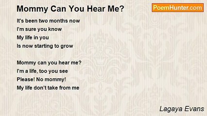 Lagaya Evans - Mommy Can You Hear Me?