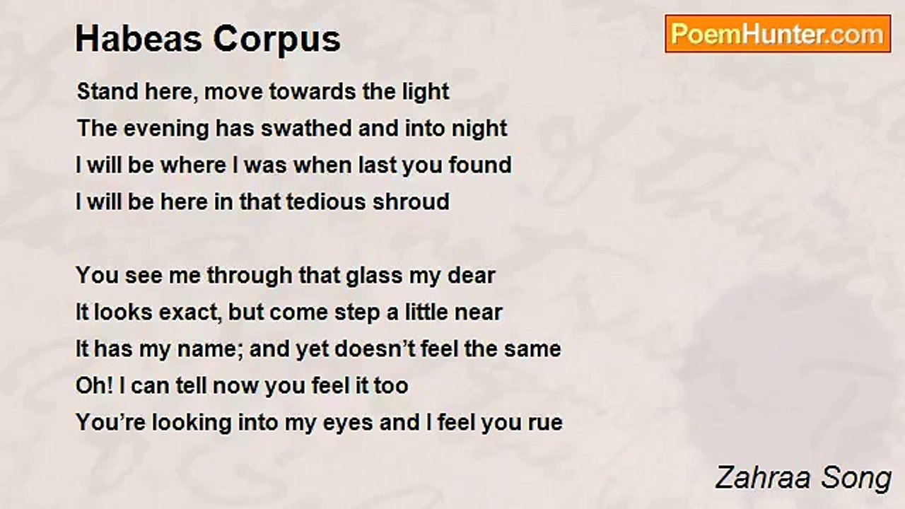 Zahraa Song - Habeas Corpus