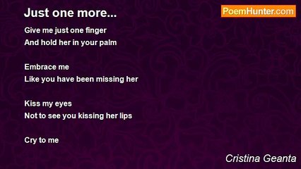 Cristina Geanta - Just one more...