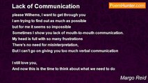 Margo Reid - Lack of Communication