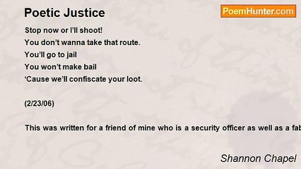 Shannon Chapel - Poetic Justice
