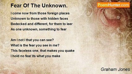 Graham Jones - Fear Of The Unknown.