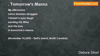 Debora Short - . Tomorrow's Manna