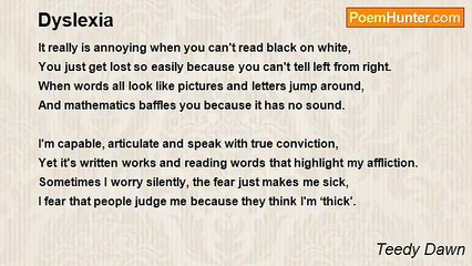 Teedy Dawn - Dyslexia