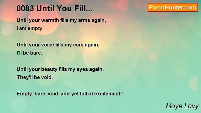 Moya Levy - 0083 Until You Fill...