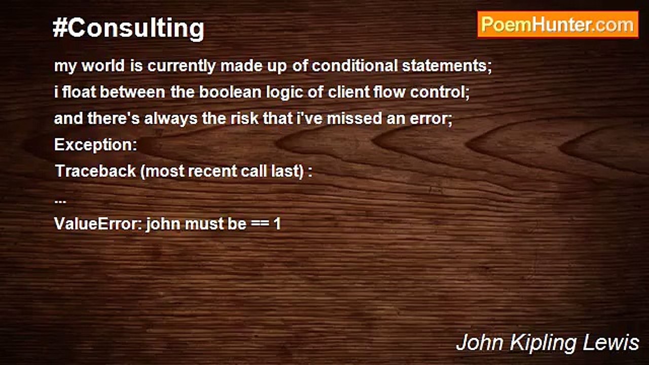 John Kipling Lewis - #Consulting