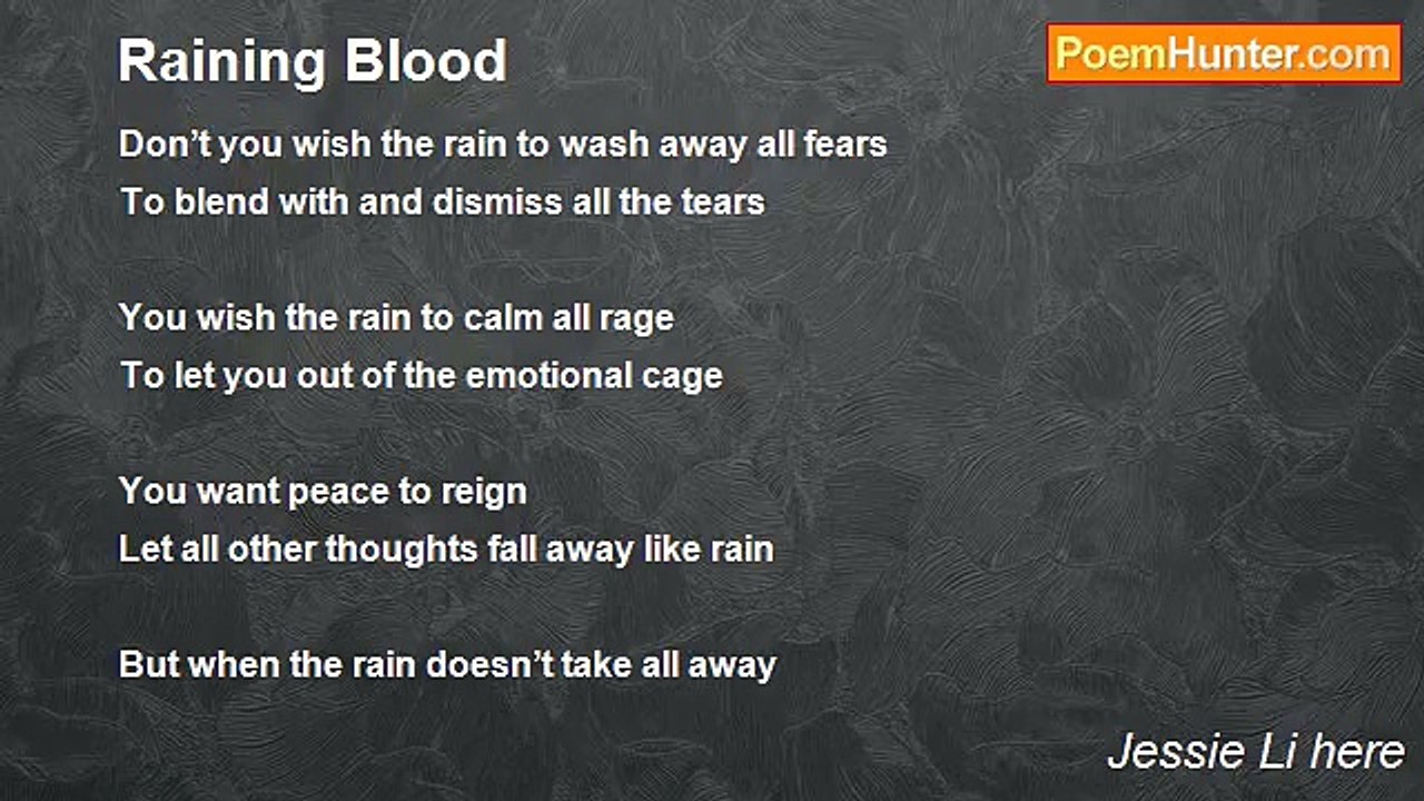 Jessie Li here - Raining Blood