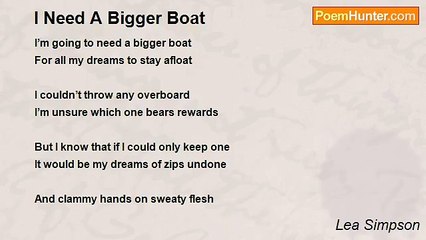Lea Simpson - I Need A Bigger Boat