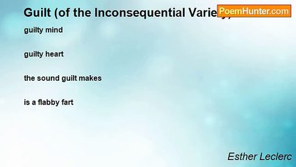 Esther Leclerc - Guilt (of the Inconsequential Variety)