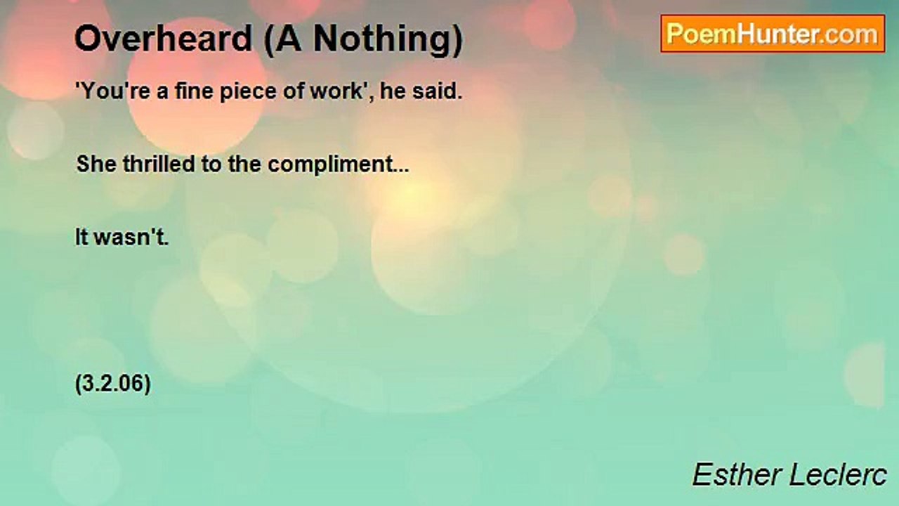 Esther Leclerc - Overheard (A Nothing)
