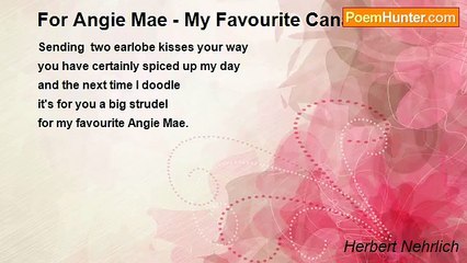 Herbert Nehrlich - For Angie Mae - My Favourite Canadian