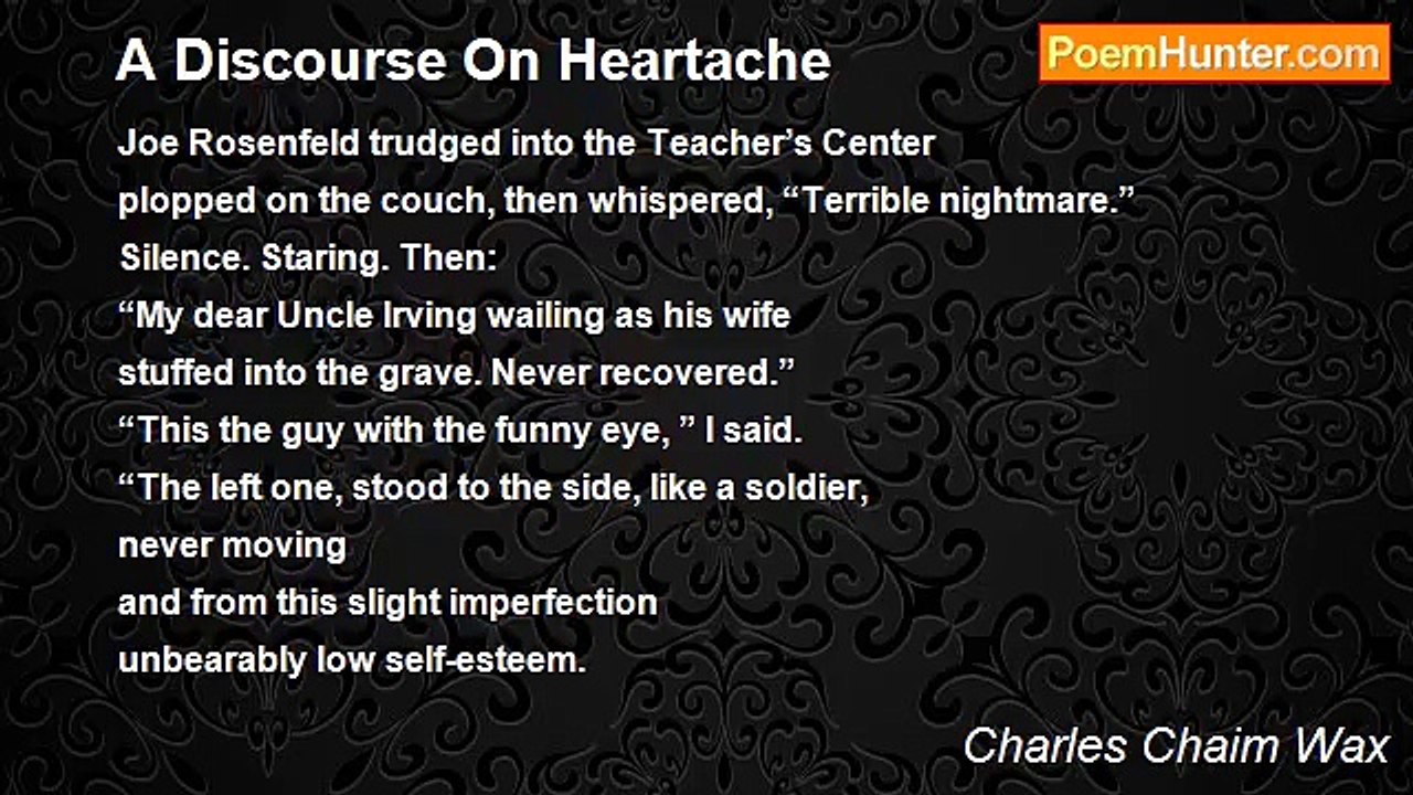 Charles Chaim Wax - A Discourse On Heartache