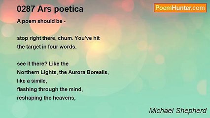Michael Shepherd - 0287 Ars poetica