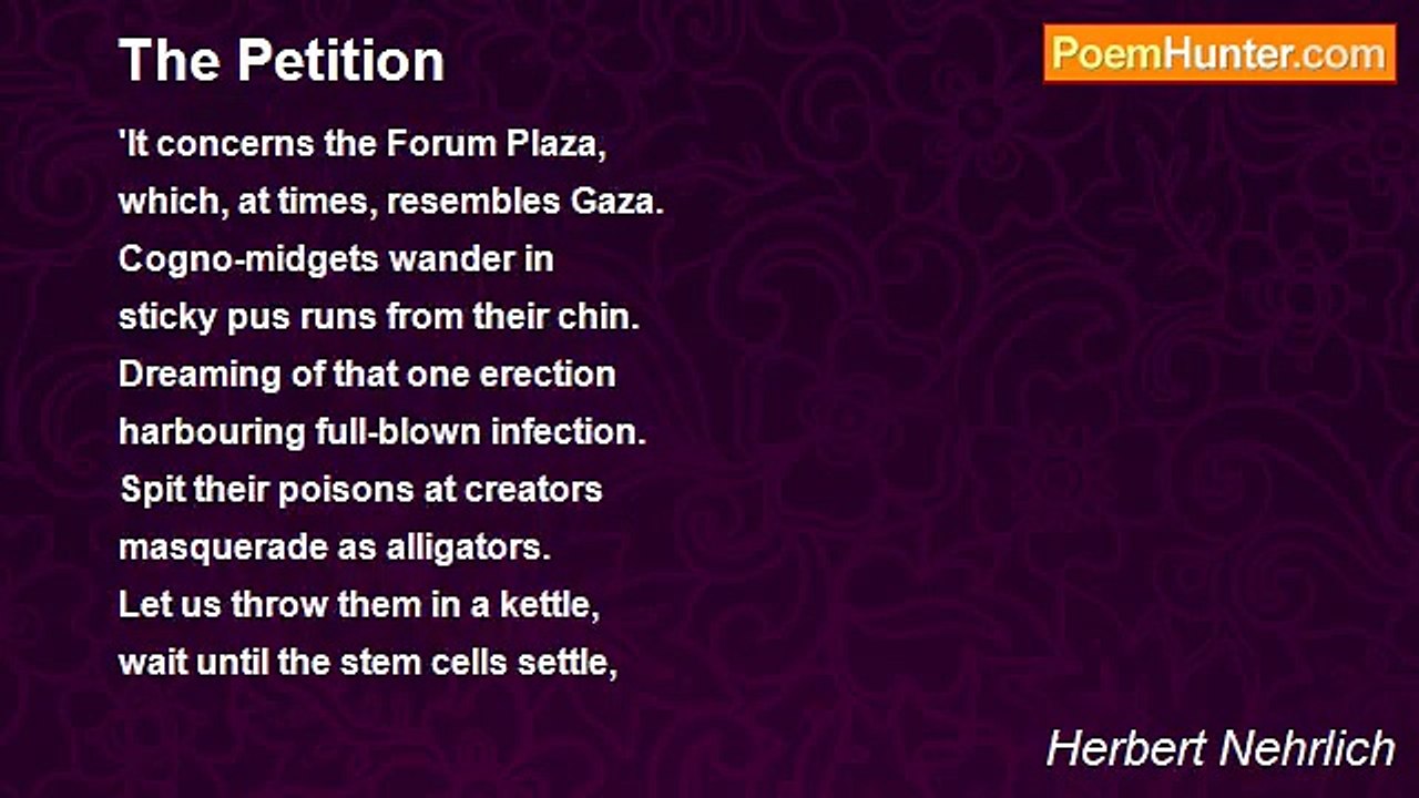 Herbert Nehrlich - The Petition