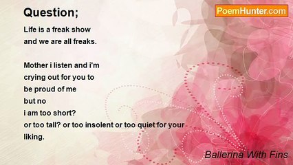 Ballerina With Fins - Question;