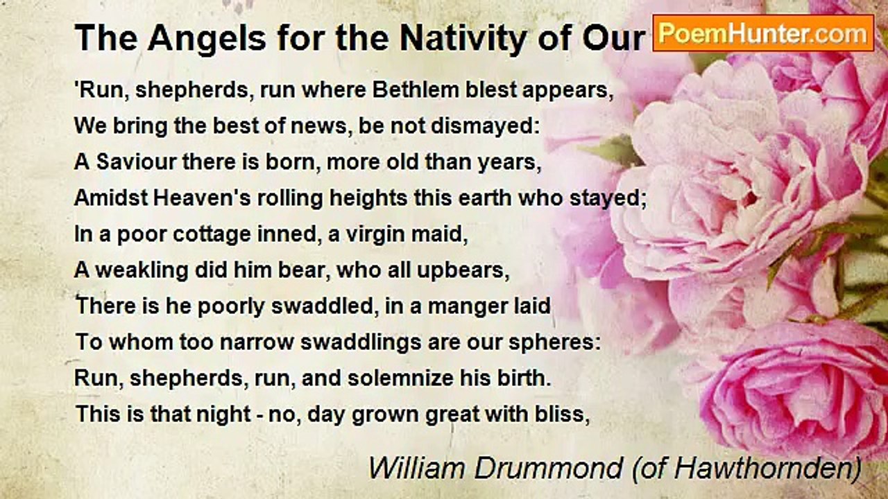 William Drummond (of Hawthornden) - The Angels for the Nativity of Our Lord
