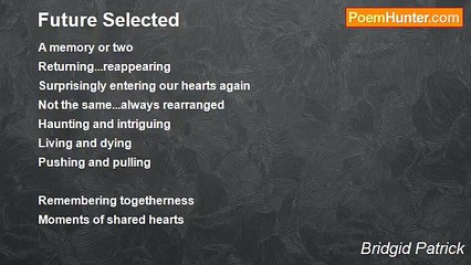 Bridgid Patrick - Future Selected