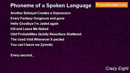 Crazy Eight - Phoneme of a Spoken Language