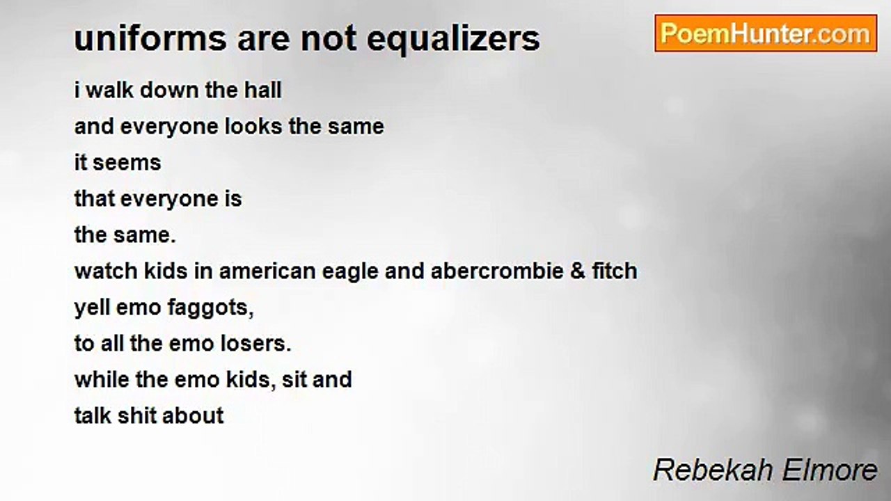 Rebekah Elmore - uniforms are not equalizers