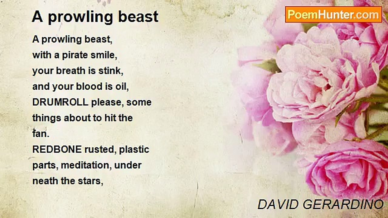 DAVID GERARDINO - A prowling beast