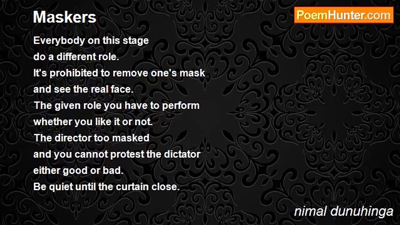 nimal dunuhinga - Maskers