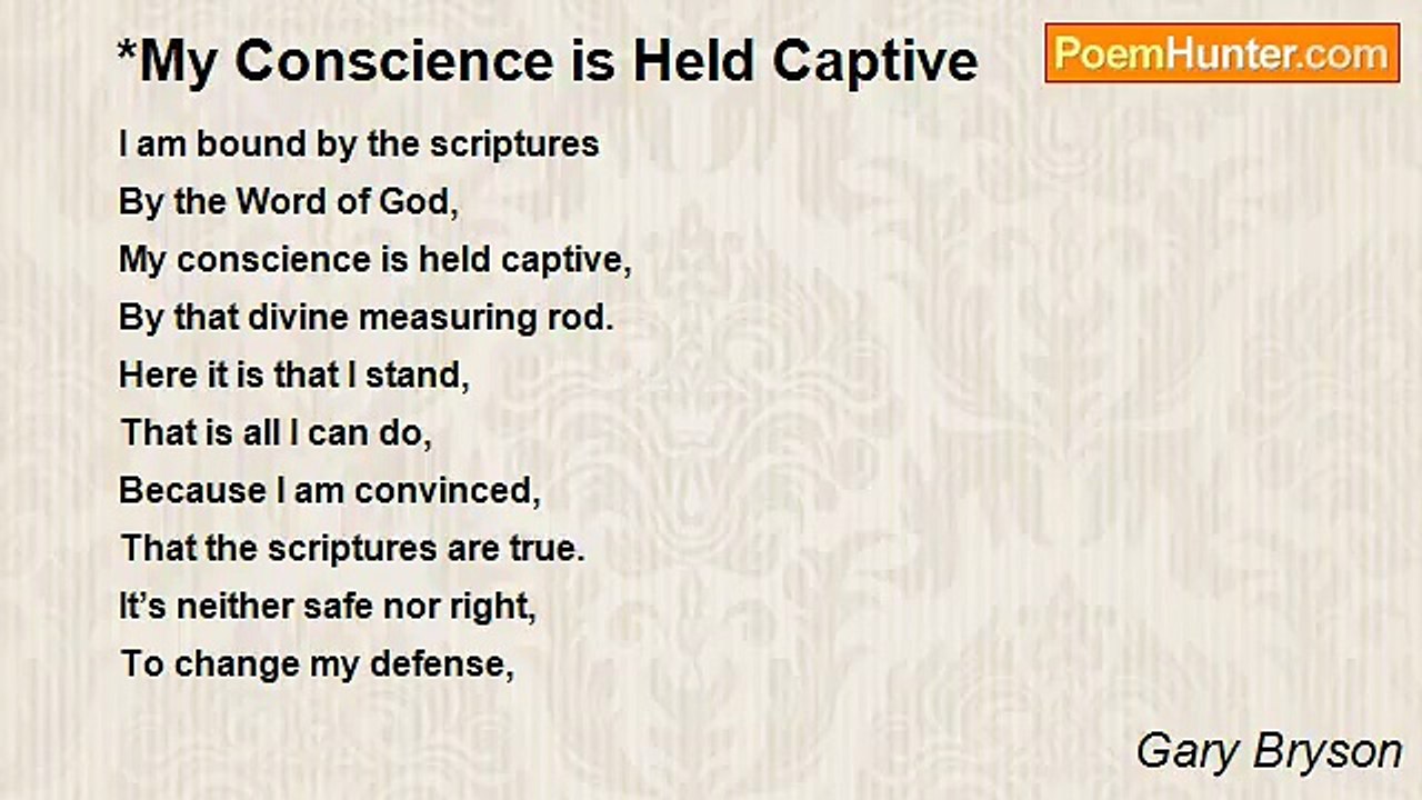 Gary Bryson - *My Conscience is Held Captive