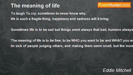 Eddie Mitchell - The meaning of life