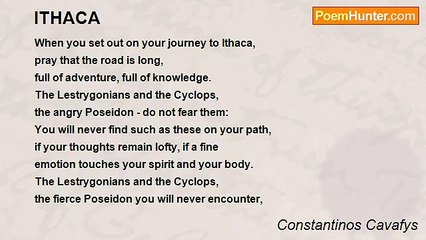 Constantinos Cavafys - ITHACA
