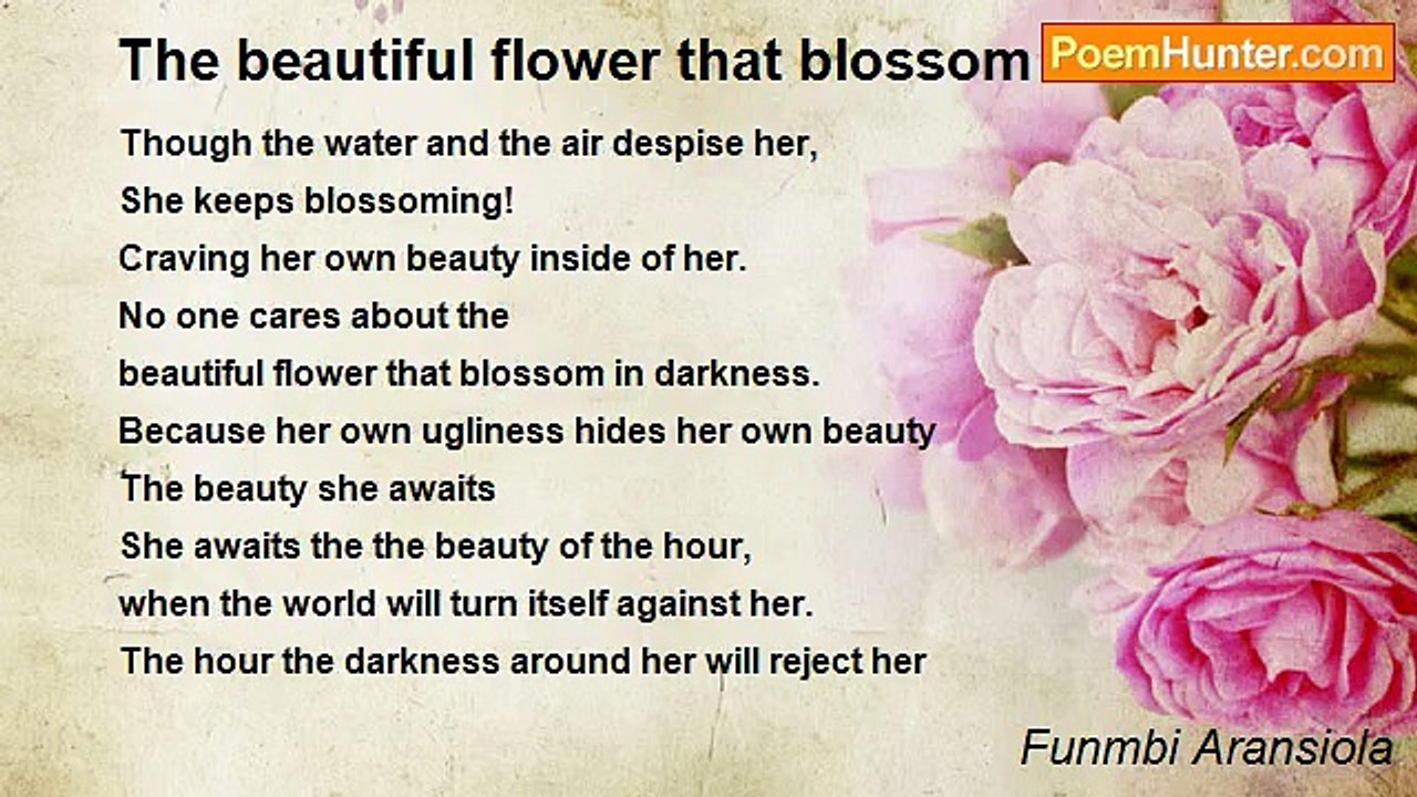 Funmbi Aransiola - The beautiful flower that blossom in darkness