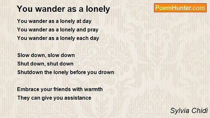Sylvia Chidi - You wander as a lonely
