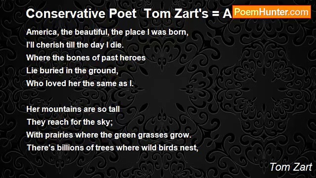 Tom Zart - Conservative Poet  Tom Zart's = AMERICA