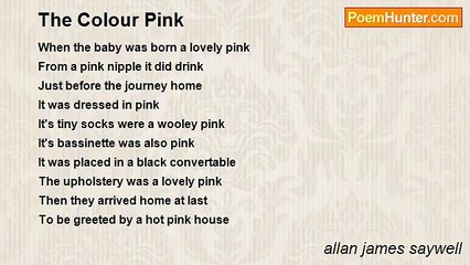 allan james saywell - The Colour Pink