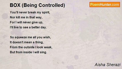 Aisha Sherazi - BOX (Being Controlled)