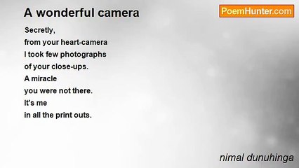 nimal dunuhinga - A wonderful camera