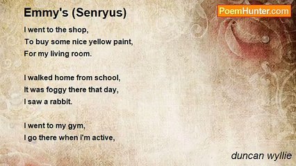 duncan wyllie - Emmy's (Senryus)