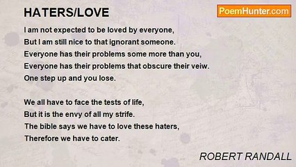 ROBERT RANDALL - HATERS/LOVE
