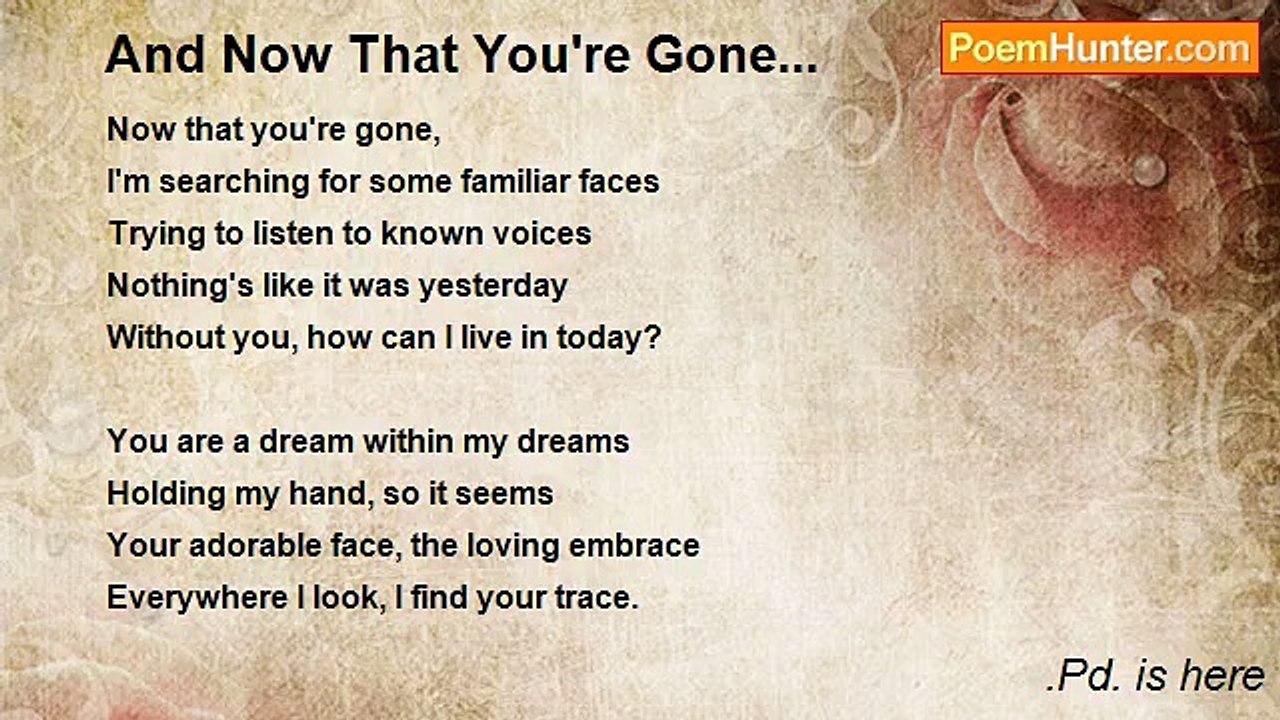 .Pd. is here - And Now That You're Gone...