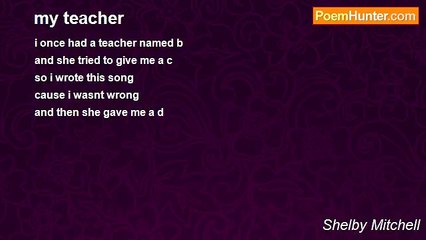 Shelby Mitchell - my teacher