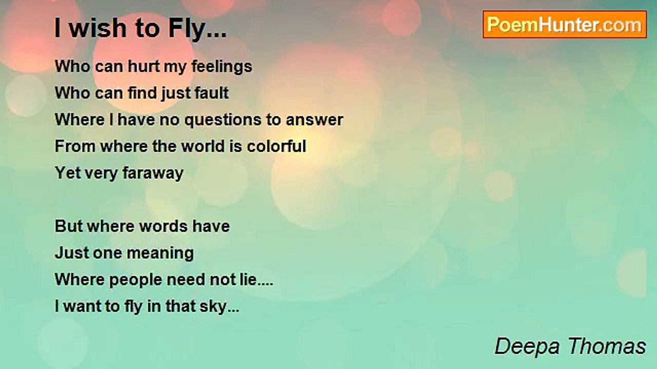 Deepa Thomas - I wish to Fly...