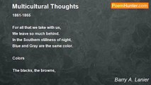 Barry A. Lanier - Multicultural Thoughts