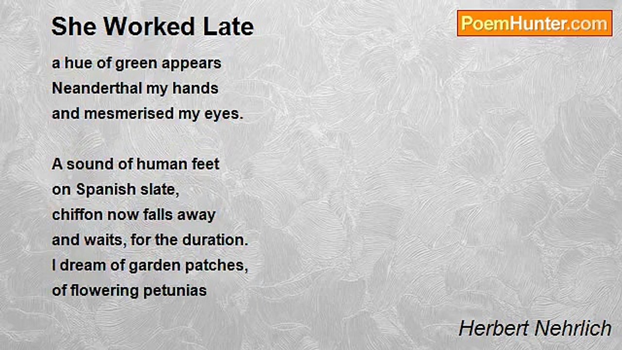 Herbert Nehrlich - She Worked Late