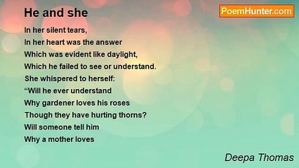 Deepa Thomas - He and she