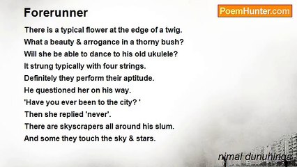 nimal dunuhinga - Forerunner