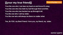 sonia lujano - [[your my true friend]]