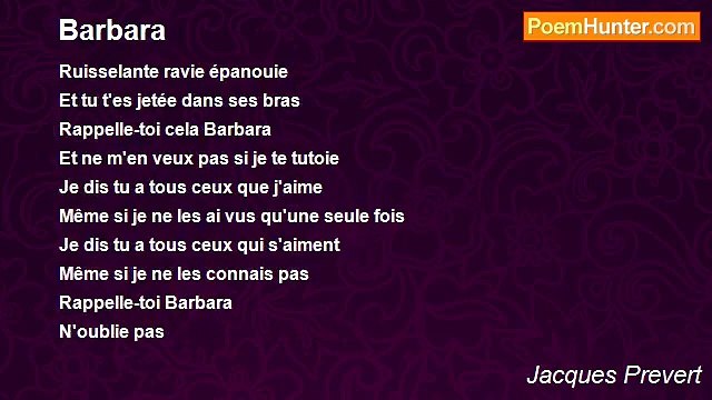 Jacques Prevert - Barbara