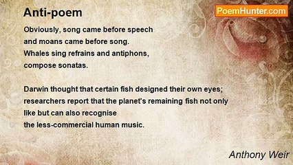 Anthony Weir - Anti-poem