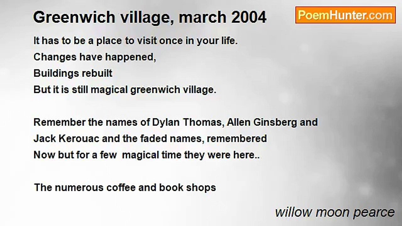willow moon pearce - Greenwich village, march 2004